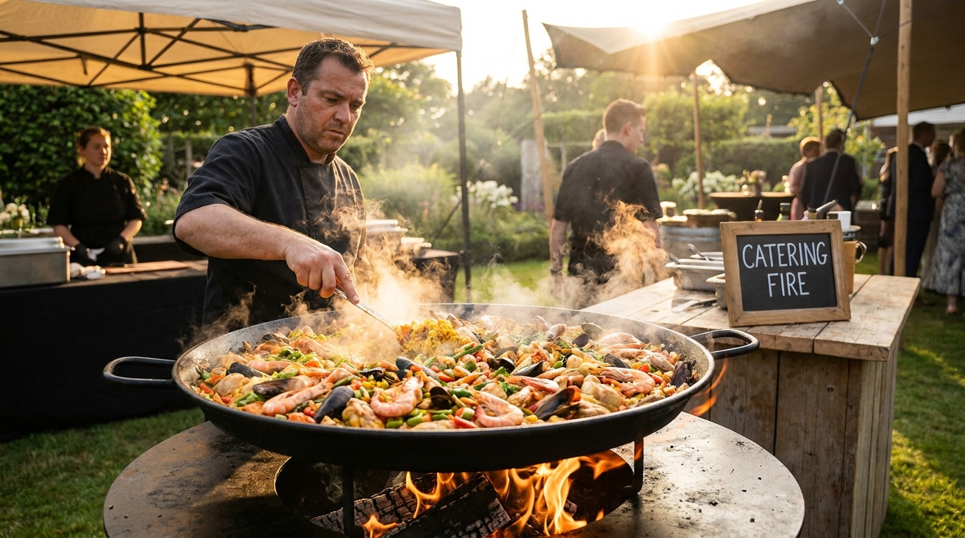 Redactioneel beeld bij Paella op locatie